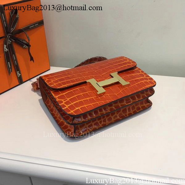 Hermes Constance Bag Croco Leather H9978C Orange Hermes Constance Bag Croco Leather H9978C Orange