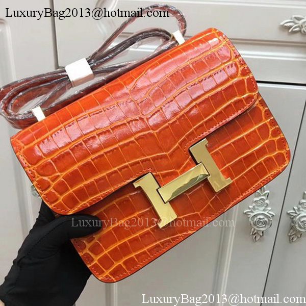 Hermes Constance Bag Croco Leather H9978C Orange Hermes Constance Bag Croco Leather H9978C Orange