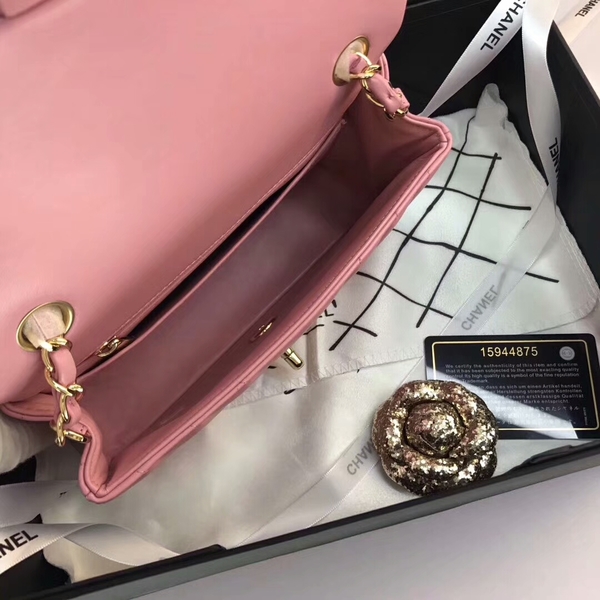 Chanel Classic Flap Bags Light Pink Original Sheepskin Leather 1116 Gold Chanel Classic Flap Bags Light Pink Original Sheepskin Leather 1116 Gold
