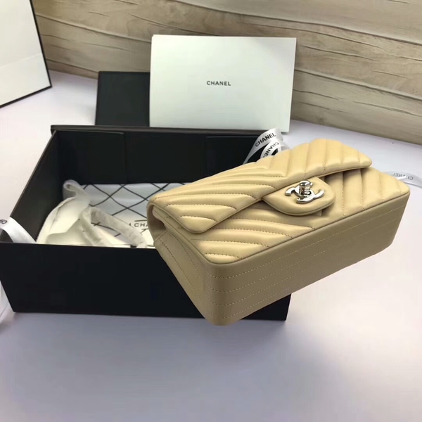 Chanel Classic Flap Bags Camel Original Sheepskin Leather 1116 Silver Chanel Classic Flap Bags Camel Original Sheepskin Leather 1116 Silver