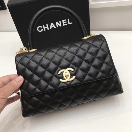 Chanel Classic Top Handle Bag Black Original Leather A92991 Gold Chanel Classic Top Handle Bag Black Original Leather A92991 Gold