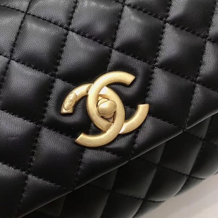 Chanel Classic Top Handle Bag Black Original Leather A92991 Gold Chanel Classic Top Handle Bag Black Original Leather A92991 Gold
