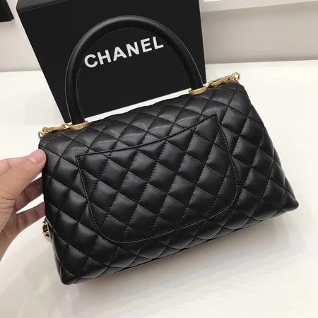 Chanel Classic Top Handle Bag Black Original Leather A92991 Gold Chanel Classic Top Handle Bag Black Original Leather A92991 Gold