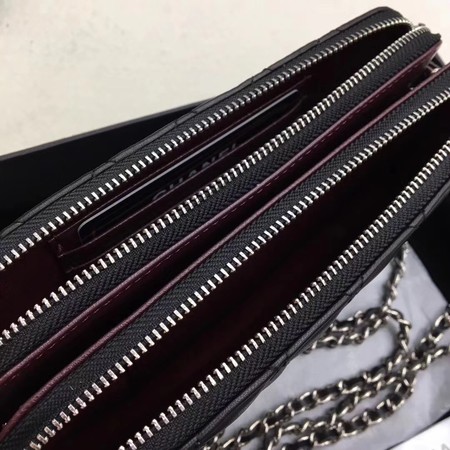 Chanel Shoulder Bag Black Sheepskin Leather CHA6845 Silver Chanel Shoulder Bag Black Sheepskin Leather CHA6845 Silver