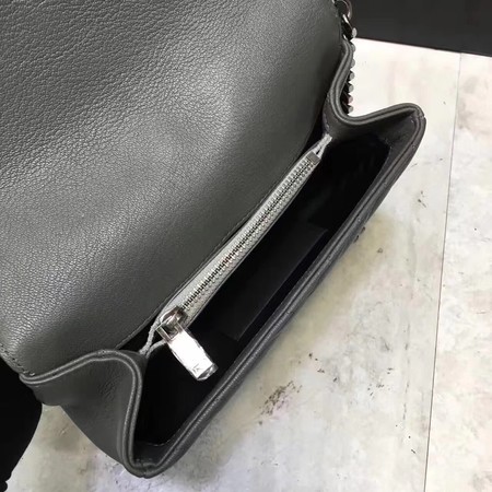 YSL Classic Monogramme Grey Leather Flap Bag Y392737 Silver YSL Classic Monogramme Grey Leather Flap Bag Y392737 Silver