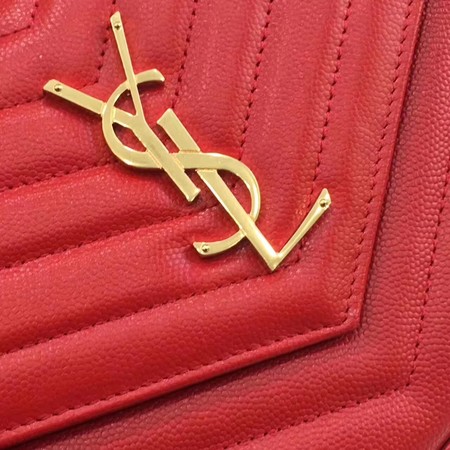 YSL WOC Classic Monogramme Flap Bag Cannage Pattern Y1003 Red YSL WOC Classic Monogramme Flap Bag Cannage Pattern Y1003 Red