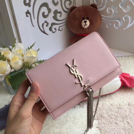 Yves Saint Laurent Leather Cross-body Shoulder Bag Y8011 Pink Yves Saint Laurent Leather Cross-body Shoulder Bag Y8011 Pink