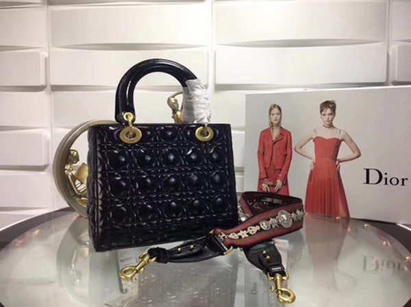 Dior Cannage Lady Bag Original Leather CD0575 Black Dior Cannage Lady Bag Original Leather CD0575 Black