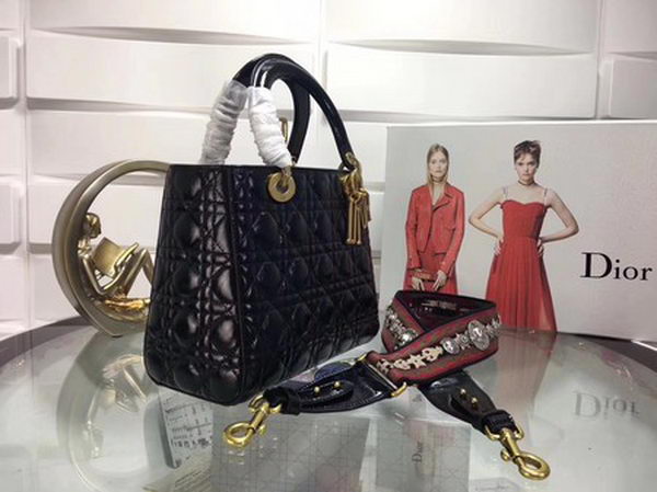 Dior Cannage Lady Bag Original Leather CD0575 Black Dior Cannage Lady Bag Original Leather CD0575 Black