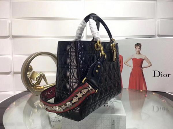 Dior Cannage Lady Bag Original Leather CD0584 Black Dior Cannage Lady Bag Original Leather CD0584 Black