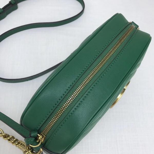 Gucci GG Marmont Matelasse Leather Shoulder Bag 447632 Green Gucci GG Marmont Matelasse Leather Shoulder Bag 447632 Green