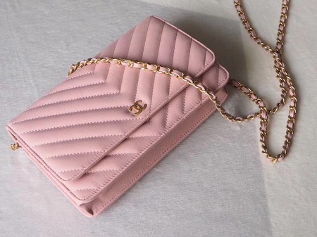 Chanel V mini Flap Bag Chevron Sheepskin Leather A33814V Pink Chanel V mini Flap Bag Chevron Sheepskin Leather A33814V Pink