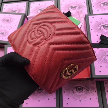 Gucci GG Marmont Matelasse Wallet 474802 Red Gucci GG Marmont Matelasse Wallet 474802 Red