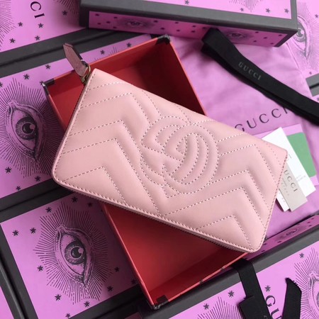 Gucci GG Marmont Zip Around Wallet 443123 Pink Gucci GG Marmont Zip Around Wallet 443123 Pink