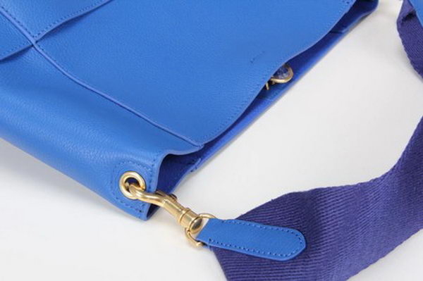 CELINE Sangle Seau Bag in Calfskin Leather C3369 Blue CELINE Sangle Seau Bag in Calfskin Leather C3369 Blue