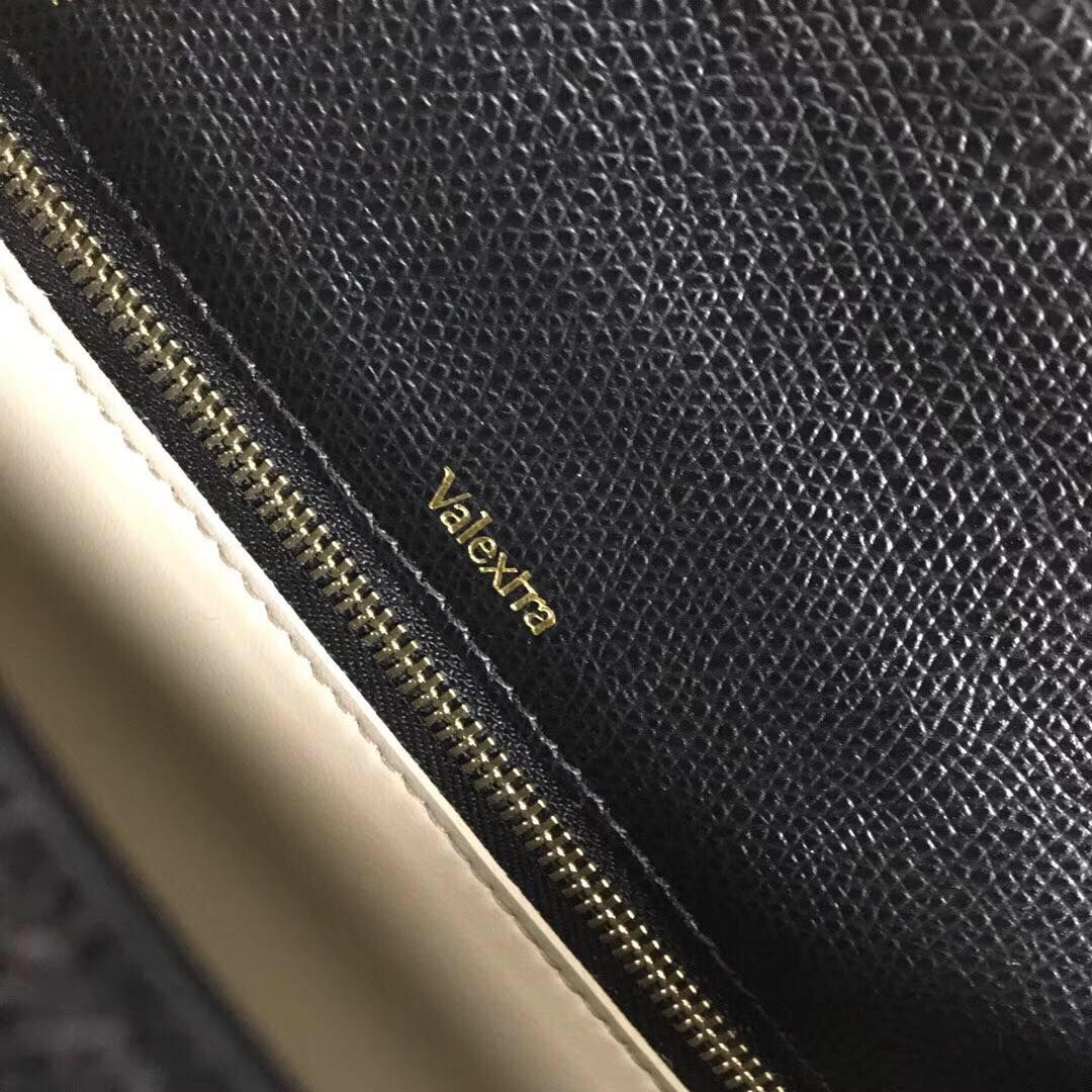 Valextra Calfskin Leather Shoulder Bag 408645 Black Valextra Calfskin Leather Shoulder Bag 408645 Black