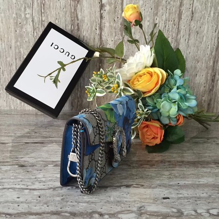 Gucci Dionysus GG Blooms Super mini Bag 476432 Blue Gucci Dionysus GG Blooms Super mini Bag 476432 Blue