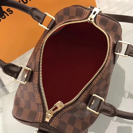 Louis Vuitton Damier Ebene Speedy 25 With Shoulder Strap N41181 Louis Vuitton Damier Ebene Speedy 25 With Shoulder Strap N41181