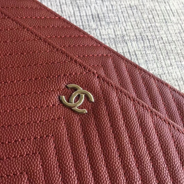 Chanel WOC Flap Shoulder Bag Dark Red Calfskin Leather A33814 Silver Chanel WOC Flap Shoulder Bag Dark Red Calfskin Leather A33814 Silver