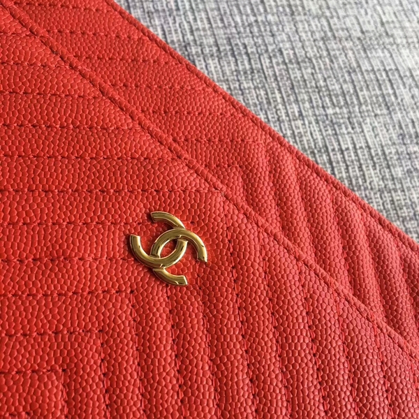 Chanel WOC Flap Shoulder Bag Red Calfskin Leather A33814 Gold Chanel WOC Flap Shoulder Bag Red Calfskin Leather A33814 Gold