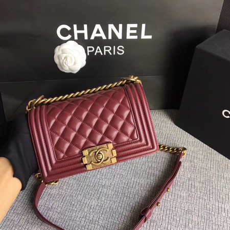Boy Chanel Flap Shoulder Bag Sheepskin Leather A67085 Wine Boy Chanel Flap Shoulder Bag Sheepskin Leather A67085 Wine