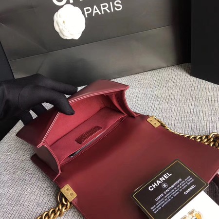 Boy Chanel Flap Shoulder Bag Sheepskin Leather A67085 Wine Boy Chanel Flap Shoulder Bag Sheepskin Leather A67085 Wine