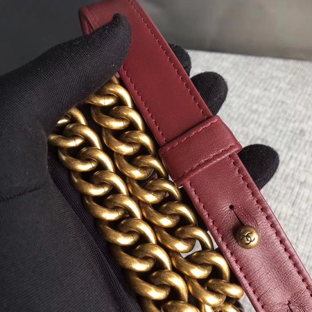 Boy Chanel Flap Shoulder Bag Sheepskin Leather A67085 Wine Boy Chanel Flap Shoulder Bag Sheepskin Leather A67085 Wine