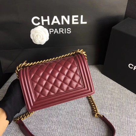 Boy Chanel Flap Shoulder Bag Sheepskin Leather A67085 Wine Boy Chanel Flap Shoulder Bag Sheepskin Leather A67085 Wine