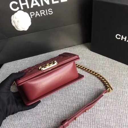 Boy Chanel Flap Shoulder Bag Sheepskin Leather A67085 Wine Boy Chanel Flap Shoulder Bag Sheepskin Leather A67085 Wine