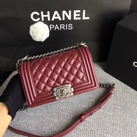 Boy Chanel Flap Shoulder Bag Sheepskin Leather A67085 Wine Boy Chanel Flap Shoulder Bag Sheepskin Leather A67085 Wine