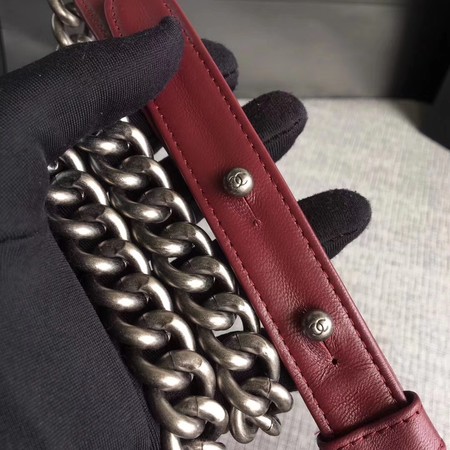 Boy Chanel Flap Shoulder Bag Sheepskin Leather A67085 Wine Boy Chanel Flap Shoulder Bag Sheepskin Leather A67085 Wine