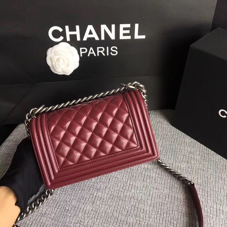 Boy Chanel Flap Shoulder Bag Sheepskin Leather A67085 Wine Boy Chanel Flap Shoulder Bag Sheepskin Leather A67085 Wine