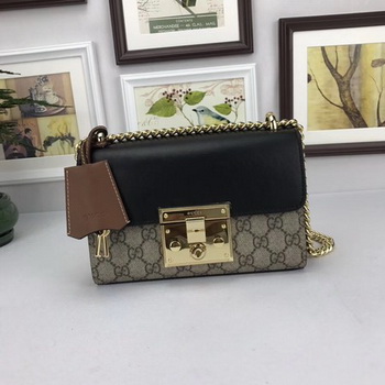 Gucci Padlock GG Supreme Shoulder Bags 409487 Black Gucci Padlock GG Supreme Shoulder Bags 409487 Black