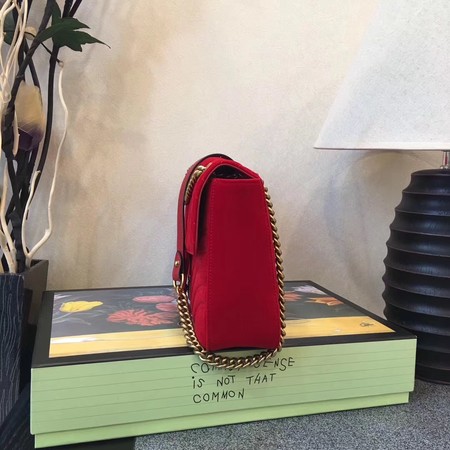 Gucci GG Marmont Medium Velvet Shoulder Bag 443496 Red Gucci GG Marmont Medium Velvet Shoulder Bag 443496 Red