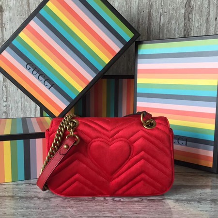 Gucci GG Marmont Mini Bag 446744 Red Gucci GG Marmont Mini Bag 446744 Red