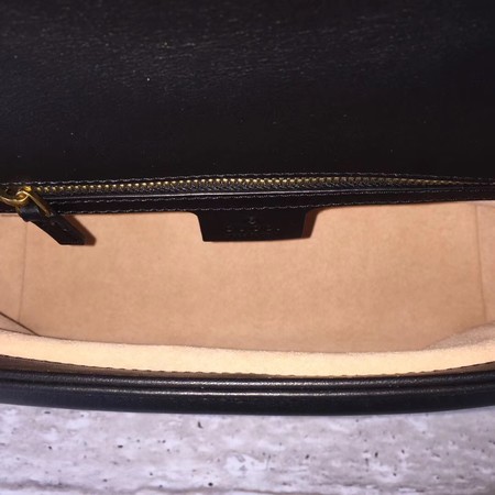 Gucci GG Marmont Small Top Handle Bag 498110 Black Gucci GG Marmont Small Top Handle Bag 498110 Black