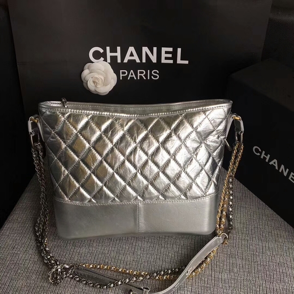 Chanel Gabrielle Shoulder Bag Original Calfskin Leather A93842 Silver Chanel Gabrielle Shoulder Bag Original Calfskin Leather A93842 Silver