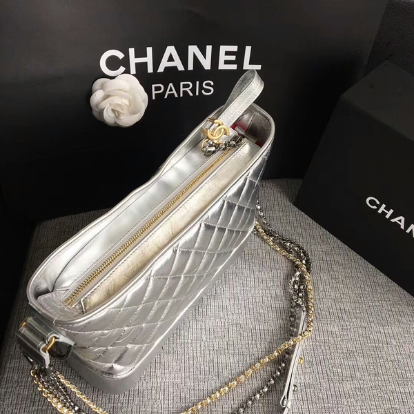 Chanel Gabrielle Shoulder Bag Original Calfskin Leather A93842 Silver Chanel Gabrielle Shoulder Bag Original Calfskin Leather A93842 Silver