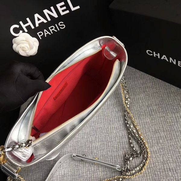 Chanel Gabrielle Shoulder Bag Original Calfskin Leather A93842 Silver Chanel Gabrielle Shoulder Bag Original Calfskin Leather A93842 Silver