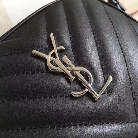 Yves Saint Laurent Monogram Leather Bag Y5804 Black Yves Saint Laurent Monogram Leather Bag Y5804 Black