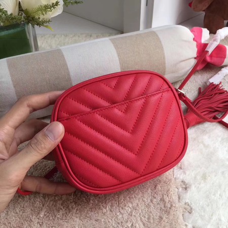 Yves Saint Laurent Monogram Leather Bag Y5804 Red Yves Saint Laurent Monogram Leather Bag Y5804 Red