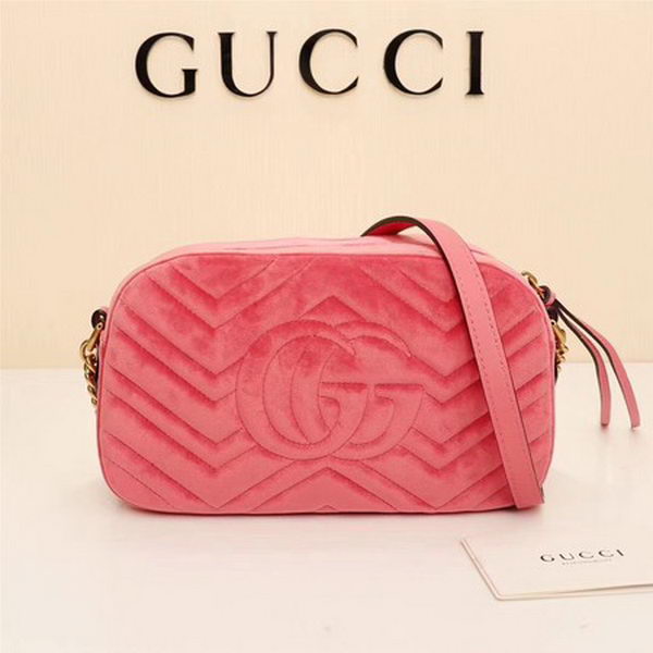 Gucci GG Marmont Matelasse Velvet Shoulder Bag 447632 Pink Gucci GG Marmont Matelasse Velvet Shoulder Bag 447632 Pink