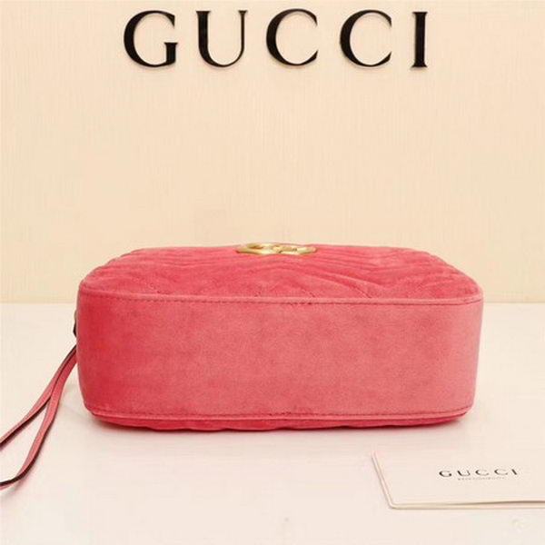 Gucci GG Marmont Matelasse Velvet Shoulder Bag 447632 Pink Gucci GG Marmont Matelasse Velvet Shoulder Bag 447632 Pink