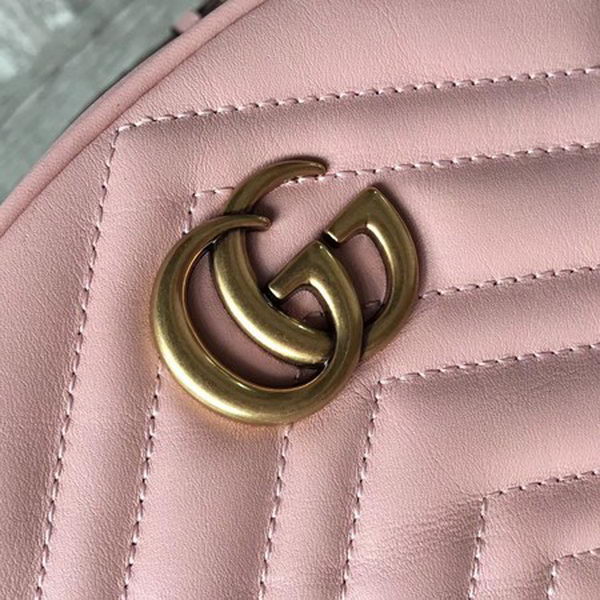 Gucci GG Marmont Leather Belt Bag 476434 Pink Gucci GG Marmont Leather Belt Bag 476434 Pink