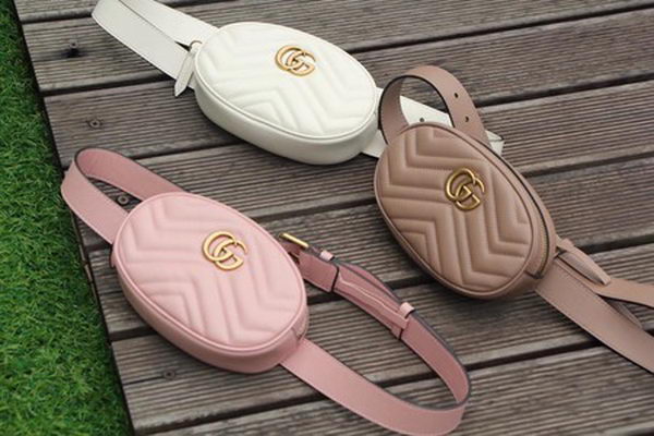 Gucci GG Marmont Leather Belt Bag 476434 White Gucci GG Marmont Leather Belt Bag 476434 White