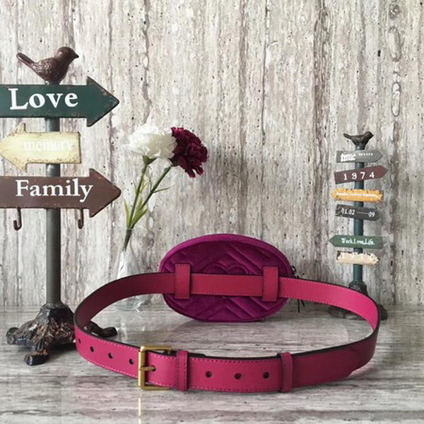 Gucci GG Marmont Velvet Belt Bag 476434 Purple Gucci GG Marmont Velvet Belt Bag 476434 Purple