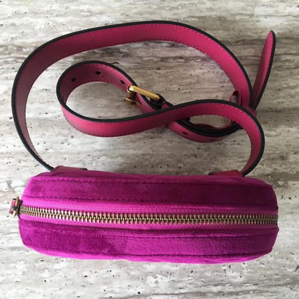 Gucci GG Marmont Velvet Belt Bag 476434 Purple Gucci GG Marmont Velvet Belt Bag 476434 Purple