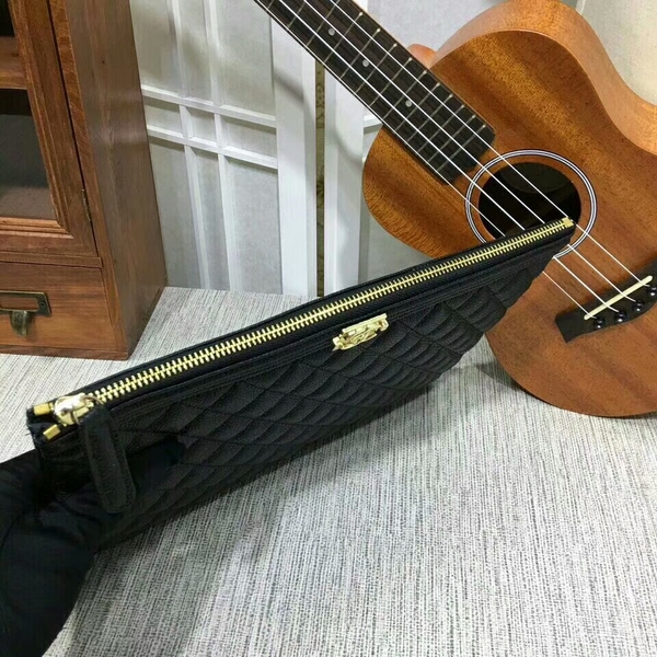 Chanel Clutch Bag Black Caviar Leather 7010 Gold Chanel Clutch Bag Black Caviar Leather 7010 Gold