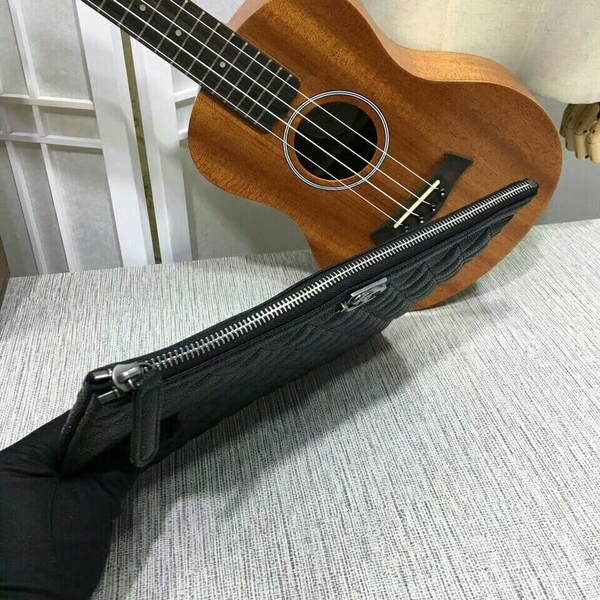 Chanel Clutch Bag Black Caviar Leather 7010 Silver Chanel Clutch Bag Black Caviar Leather 7010 Silver