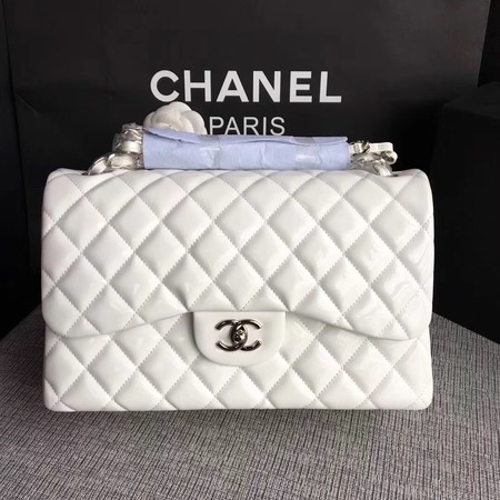 Chanel Classic Flap Bag Original Leather A1113 White Chanel Classic Flap Bag Original Leather A1113 White